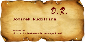 Dominek Rudolfina névjegykártya